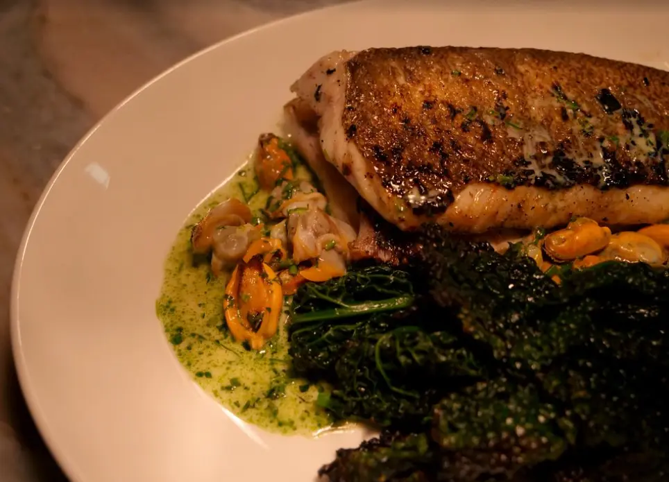 Sole and kale