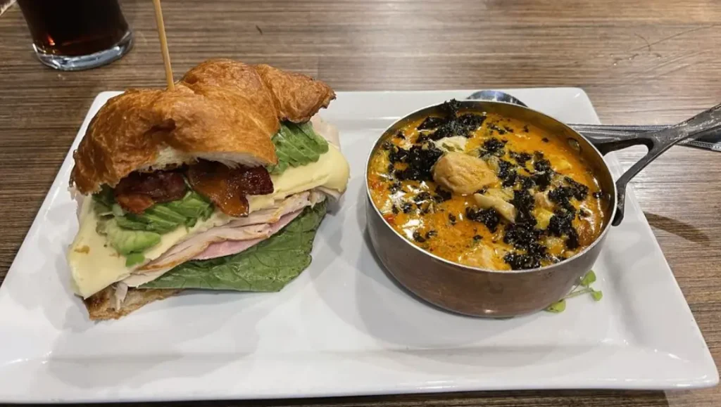 Turkey Club and Salmon Chowder