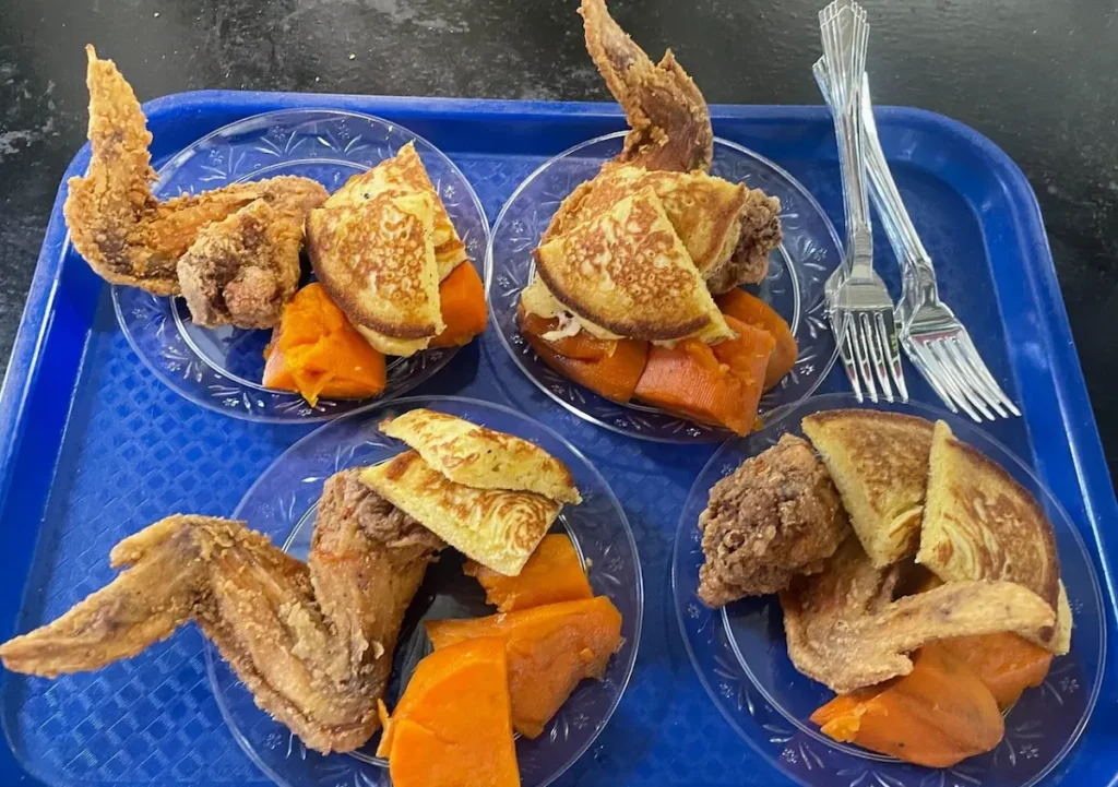 Chicken with biscuits