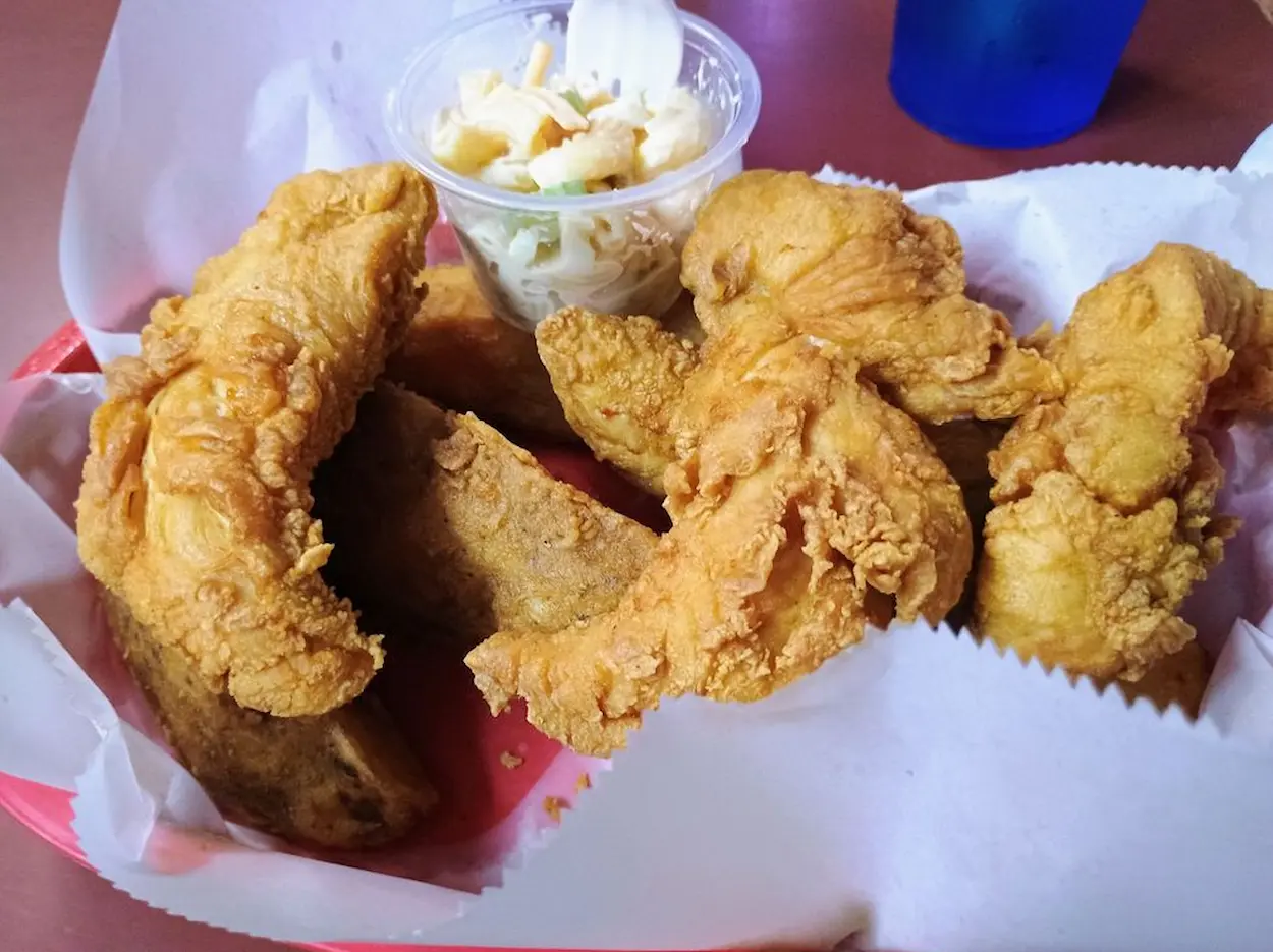 Fried chicken at the Alpine Inn