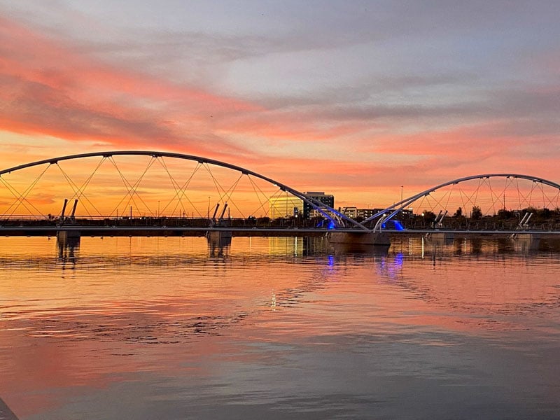 Tempe Town Lake is an urban oasis for teen water sports fun.