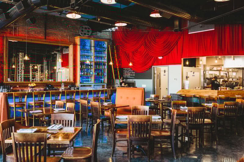 Zoetropolis merges a movie theater, restaurant, and distillery.
