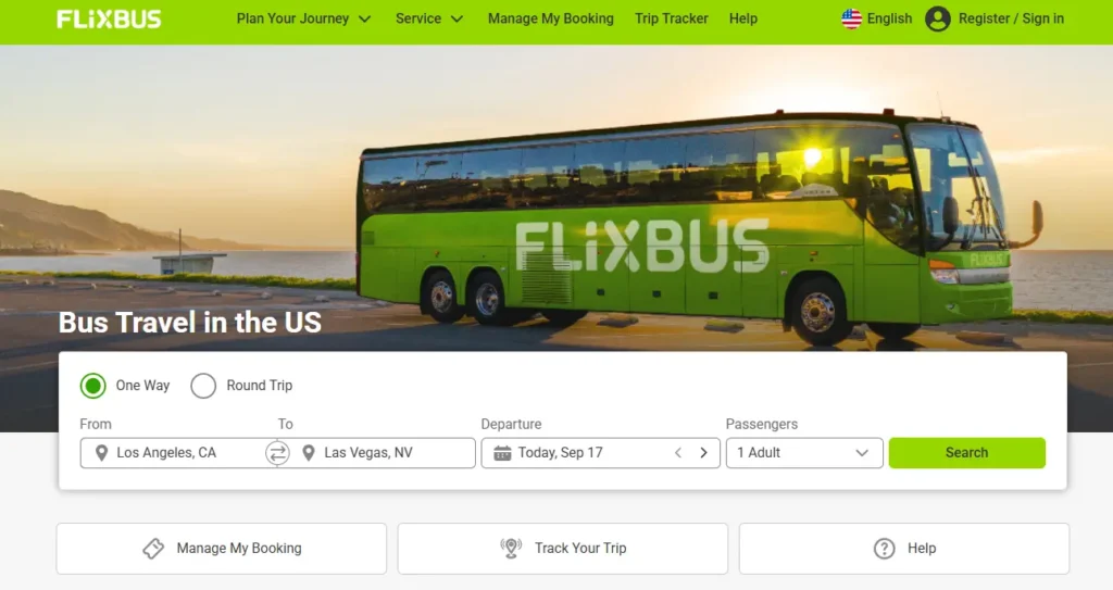 Flixbus website