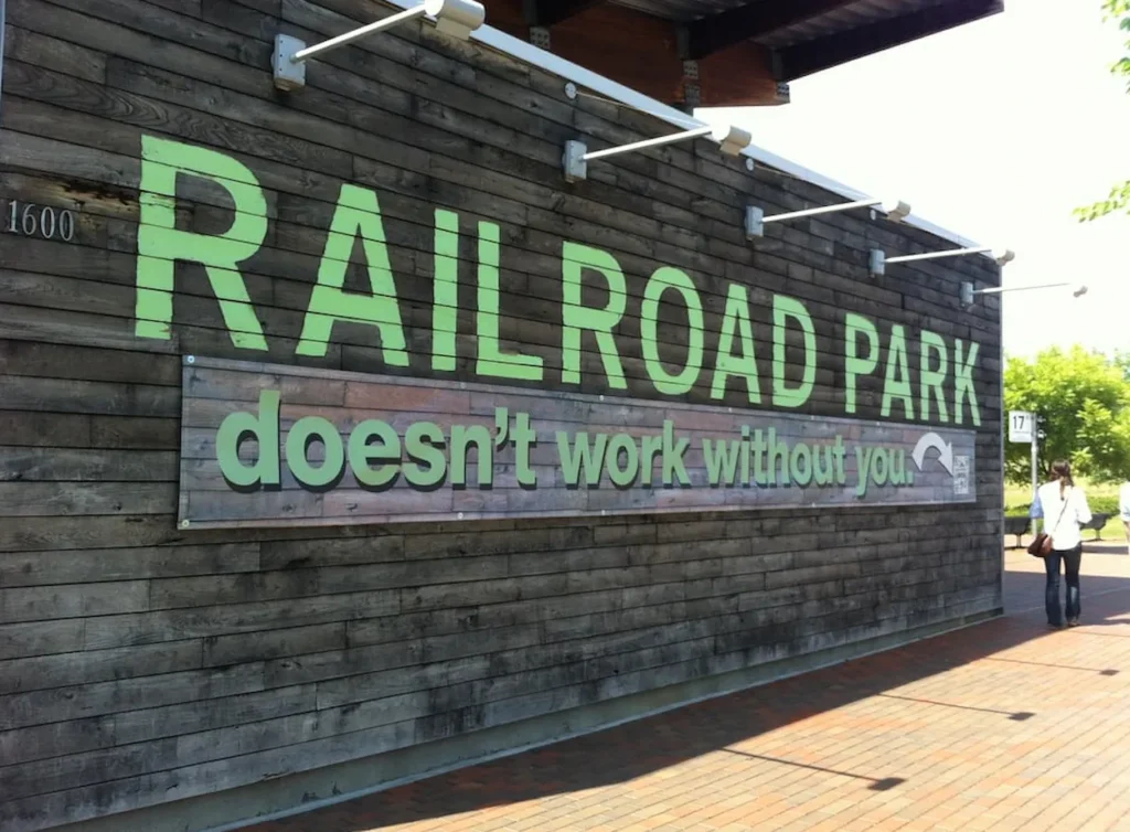 Railroad Park sign