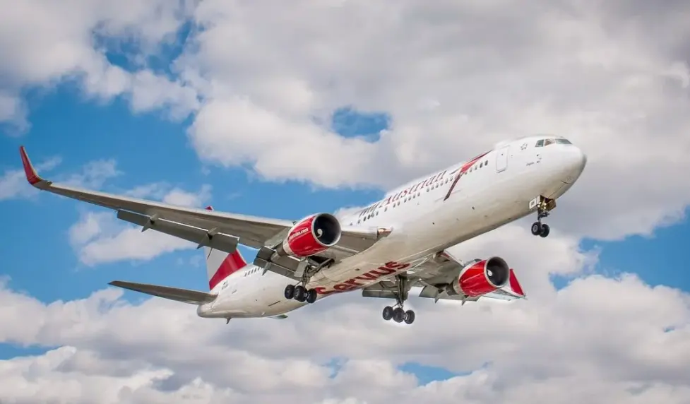 Airplane on the sky