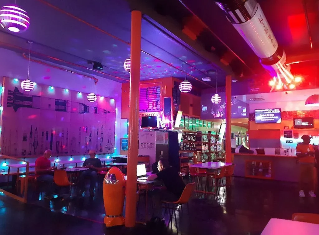 Saturn interior at night