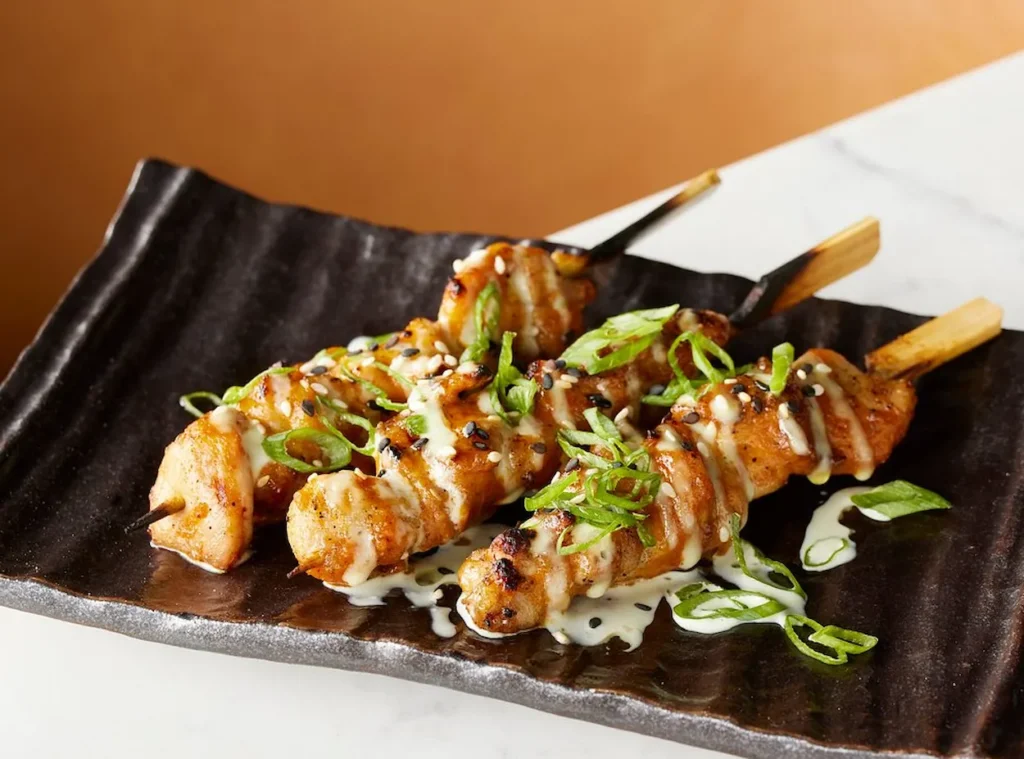 Yakitori Chicken Thigh, Miso Buffalo Glaze, Wasabi Ranch Dressing