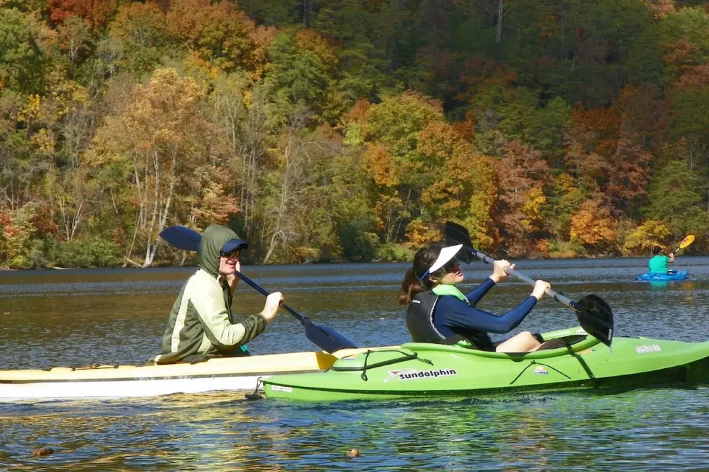 Kayaking in Maryville during fall