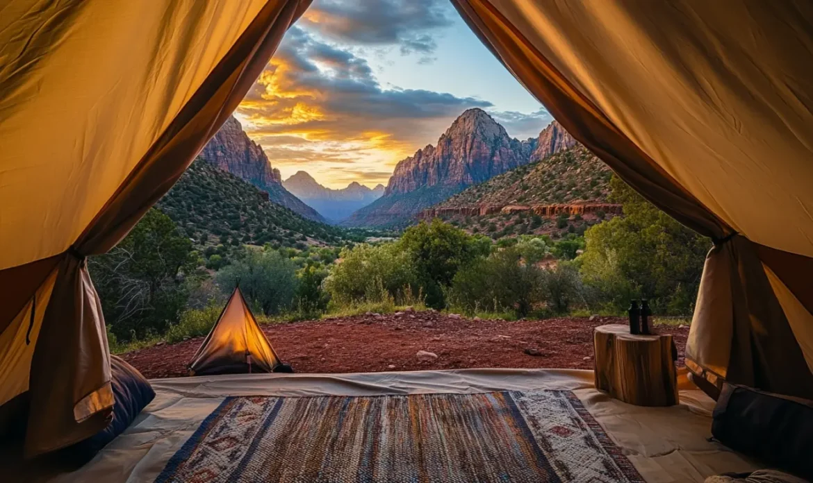 Epic camping location in Zion National Park