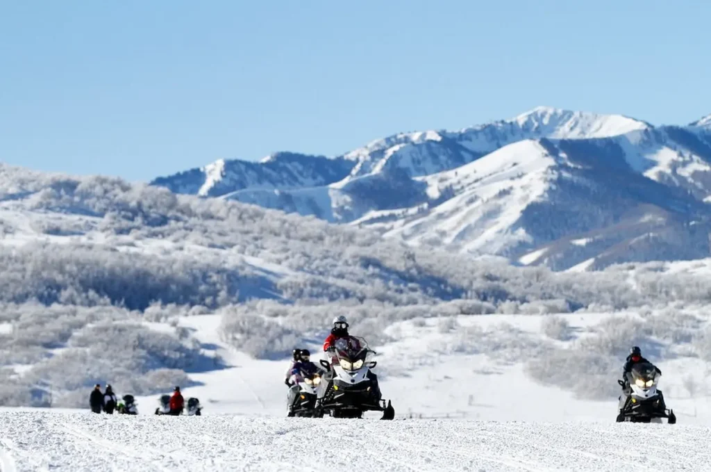 Snowmobiling at Deer Valley