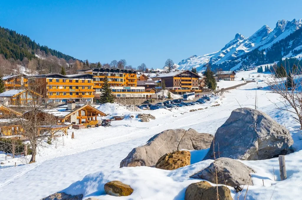 Winter in La Clusaz, France