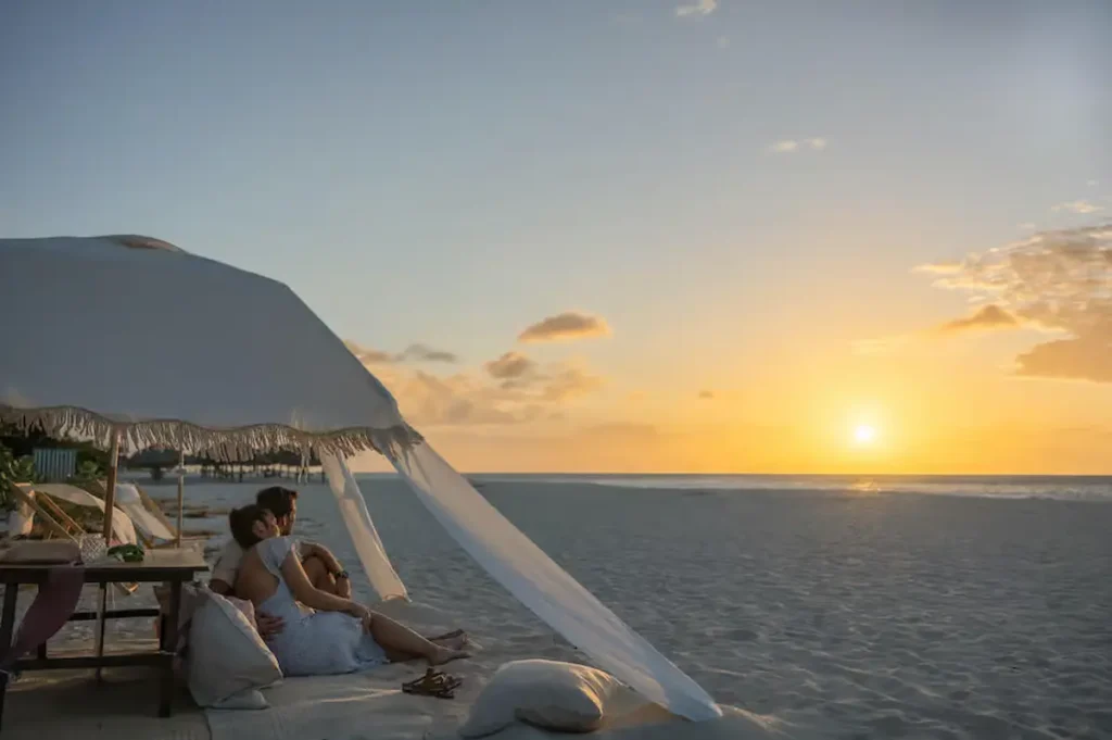 Romantic Sunset Picnic in a Luxury Cabana