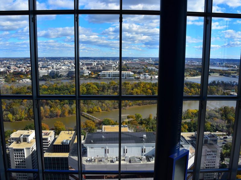 The Rooftop Views at CEB Tower offer stunning sights for young adults in Arlington, perfect for daytime exploration