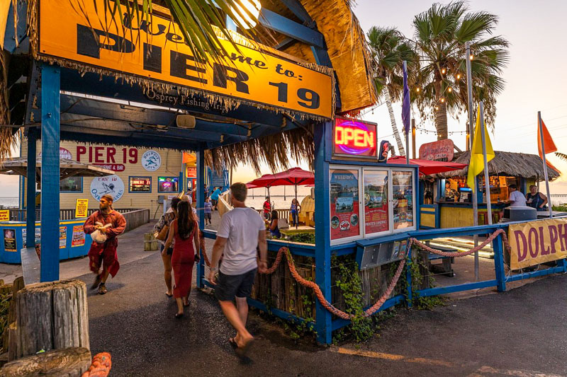 Dine with a view at Pier 19, where every meal is a feast for your eyes and taste buds right over the water.