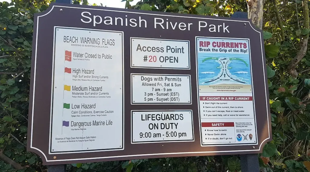 Spanish River Park information board