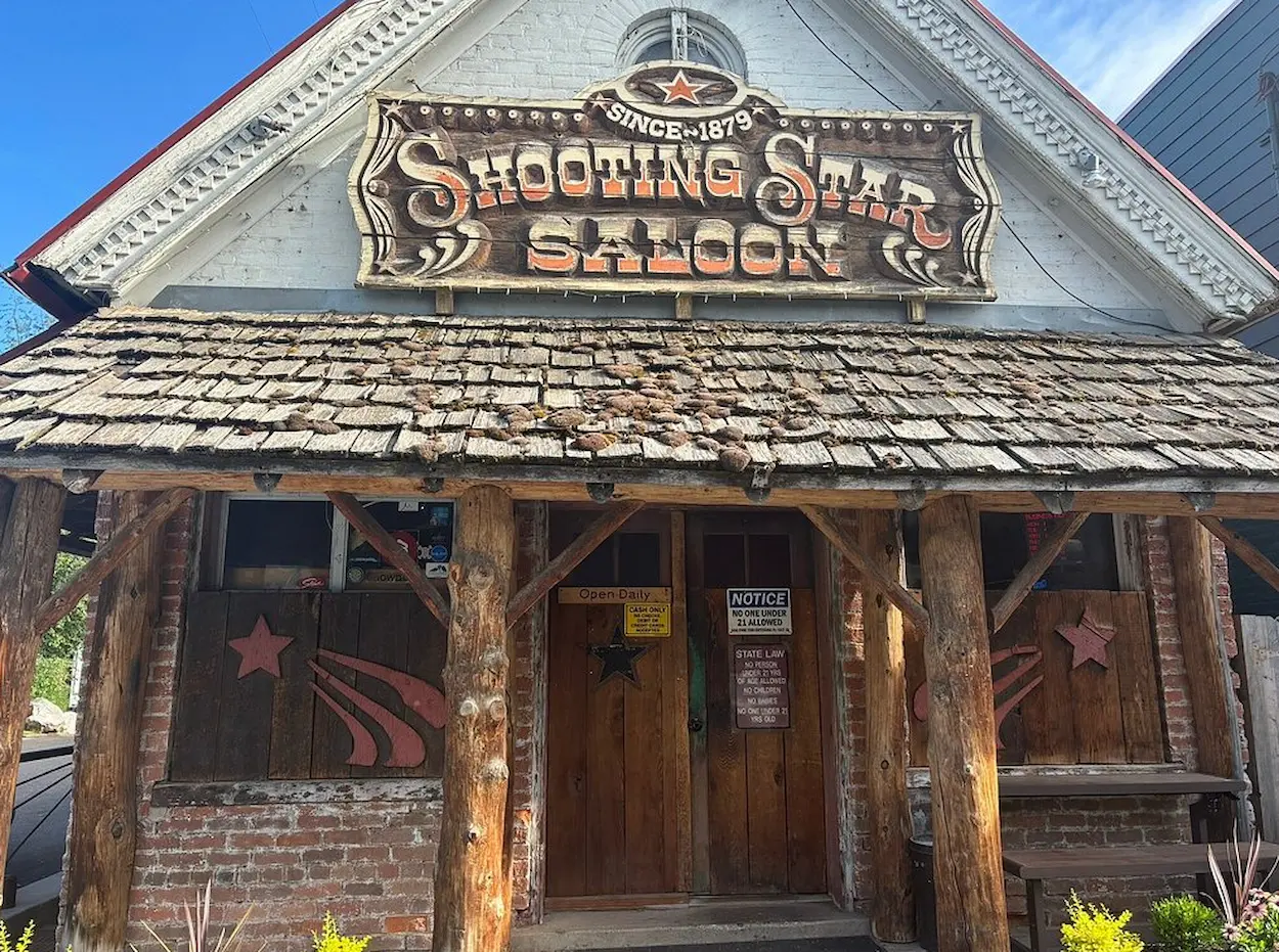 Exterior detail of Shooting Star Saloon