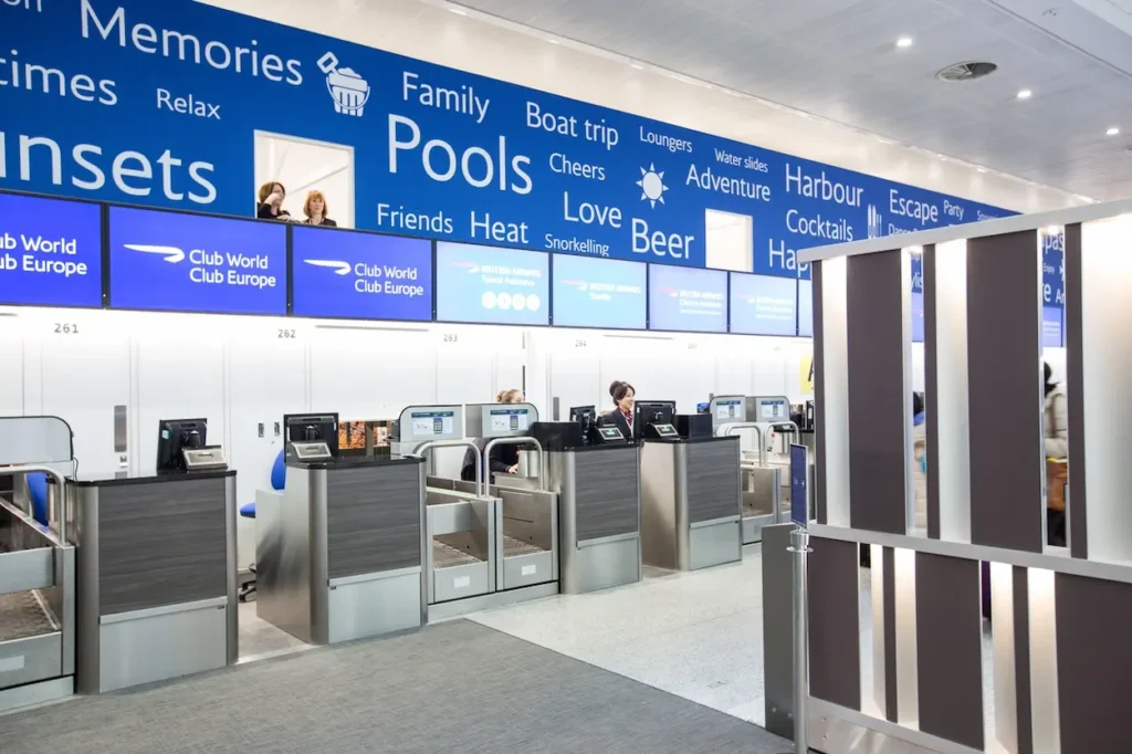Seamless premium check-in and baggage drop experience at British Airways