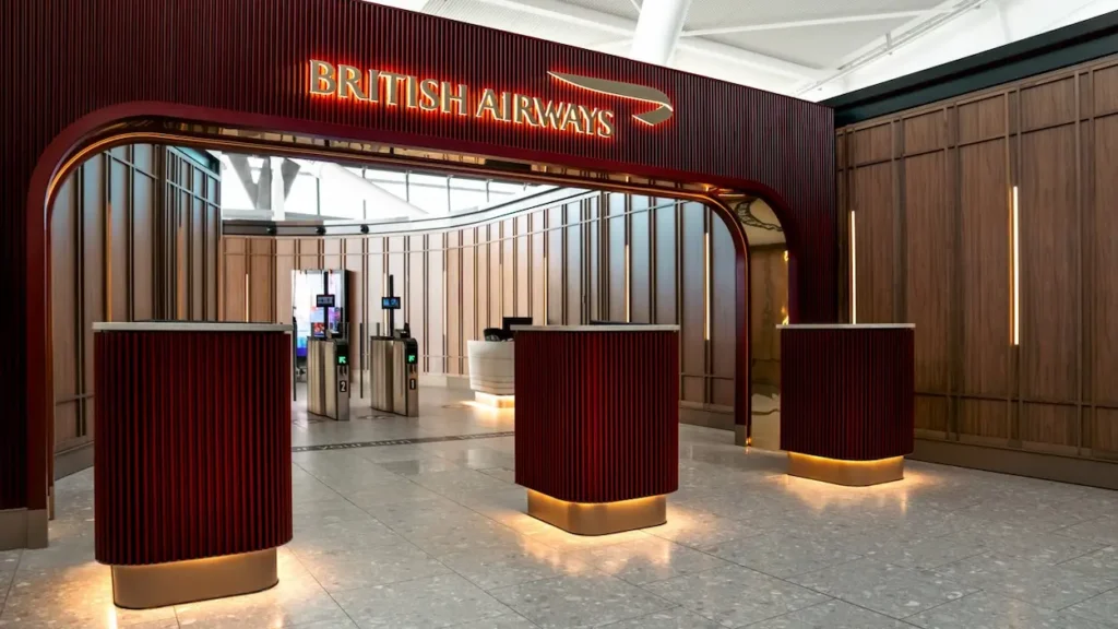 Security entrance of the British Airways First Wing
