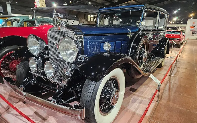 Vintage car on display at Haynes International Motor Museum.