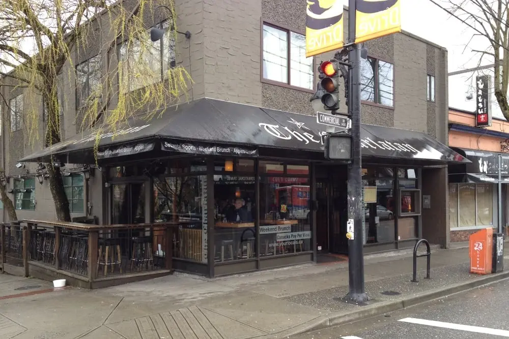 The exterior of The Charlatan pub on Commercial Drive.