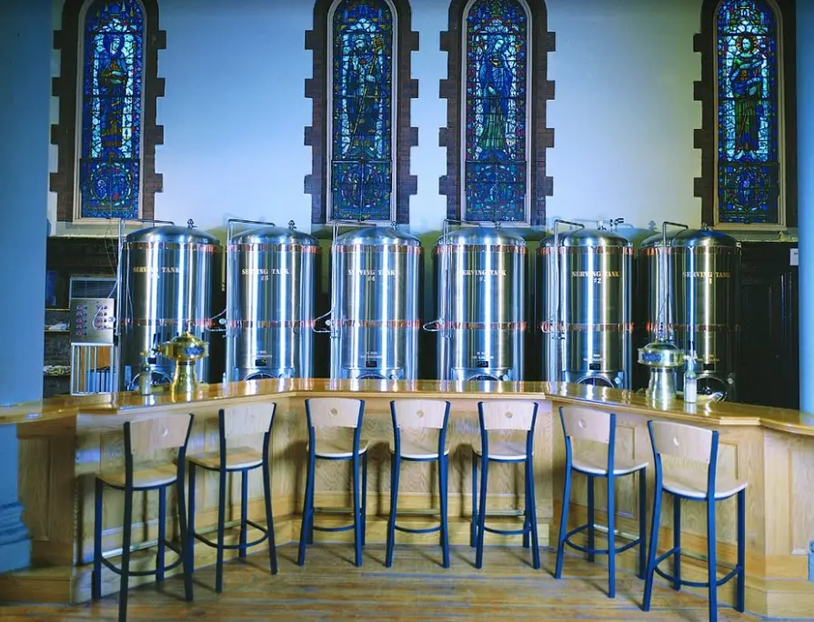 The Church Brew Work also offers a full service bar & is proud to offer premium spirits & fine 