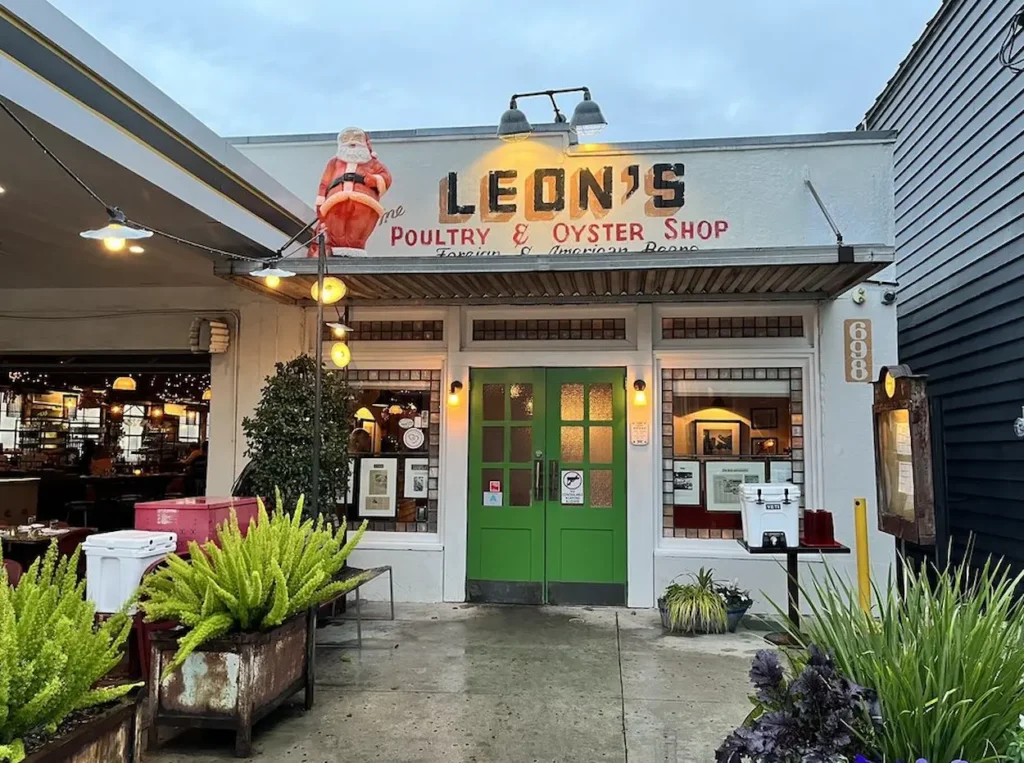 Entrance to Leon's Fine Poultry and Oysters