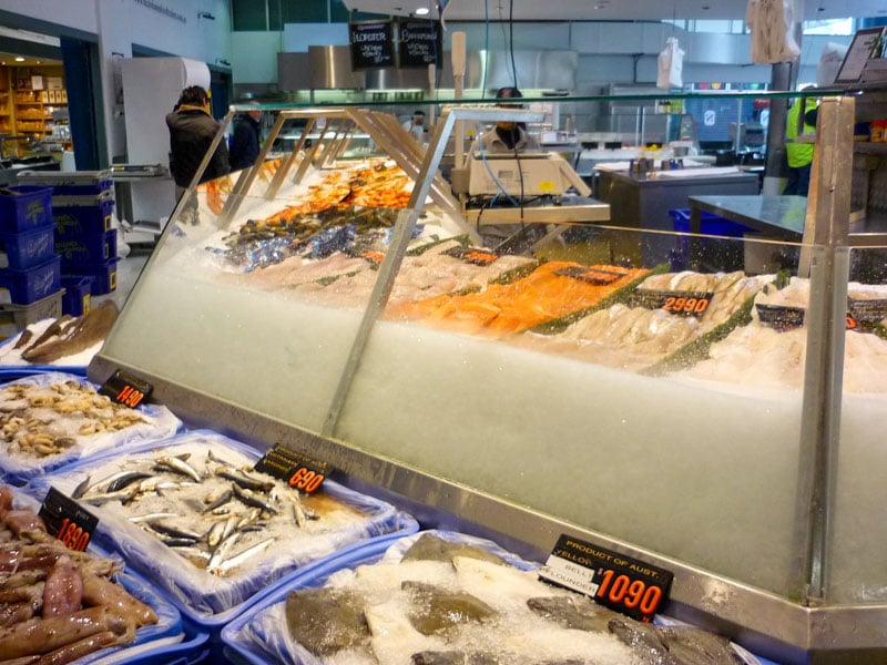 Sydney Fish Market - Fresh seafood stalls and bustling atmosphere.