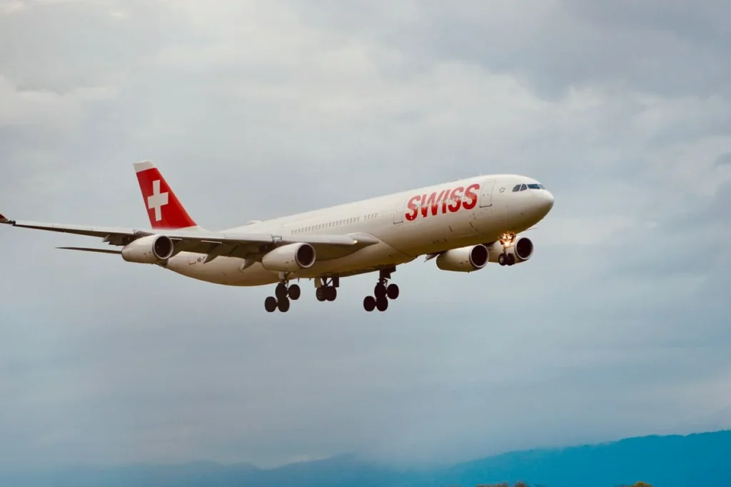 A SWISS International Air Lines Airbus A340-300 commercial passenger jet