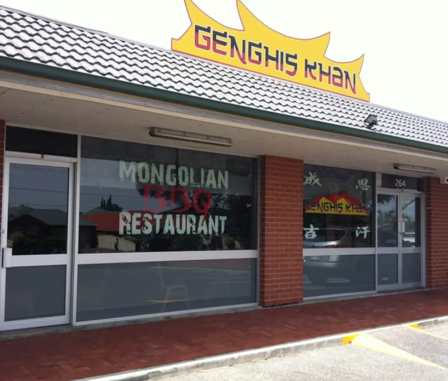 Outside Genghis Khan Mongolian BBQ Restaurant