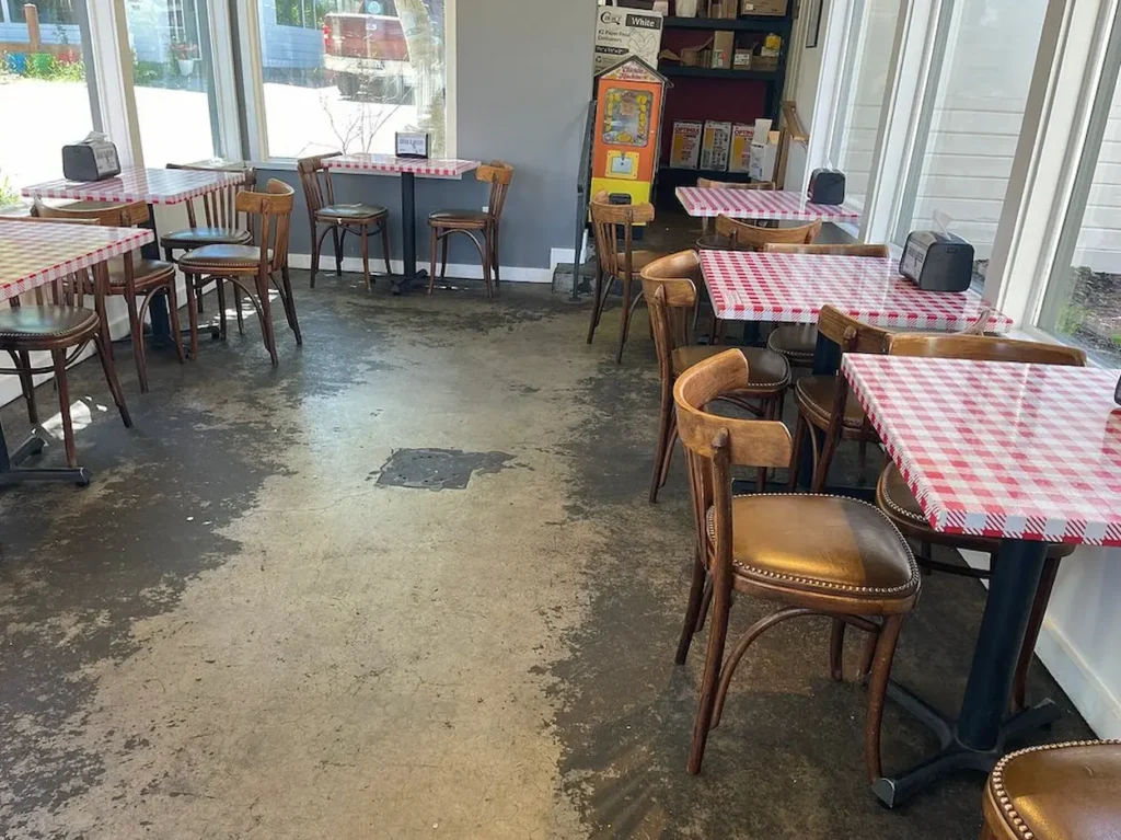 Dining area of Roost Fried Chicken