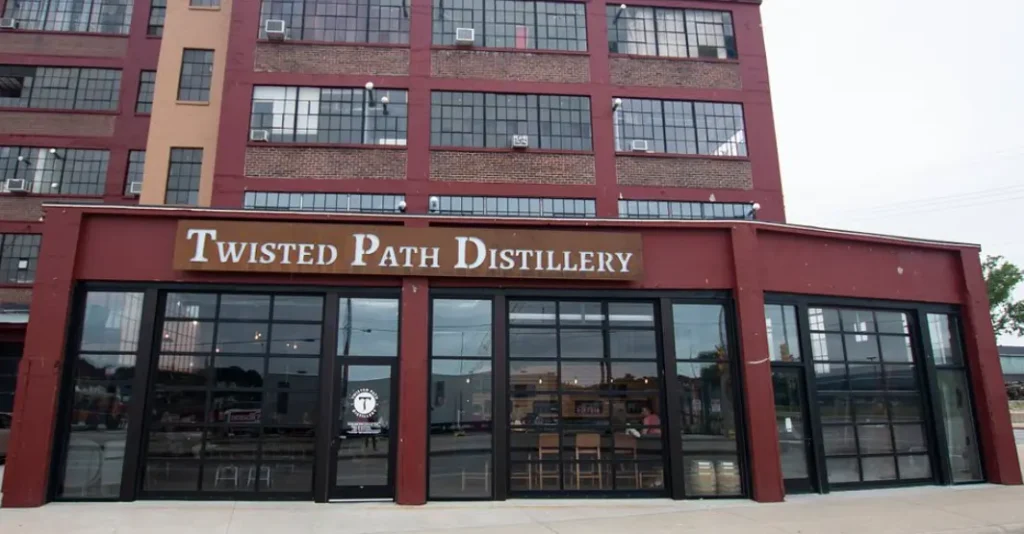 Outside of Twisted Path Distillery