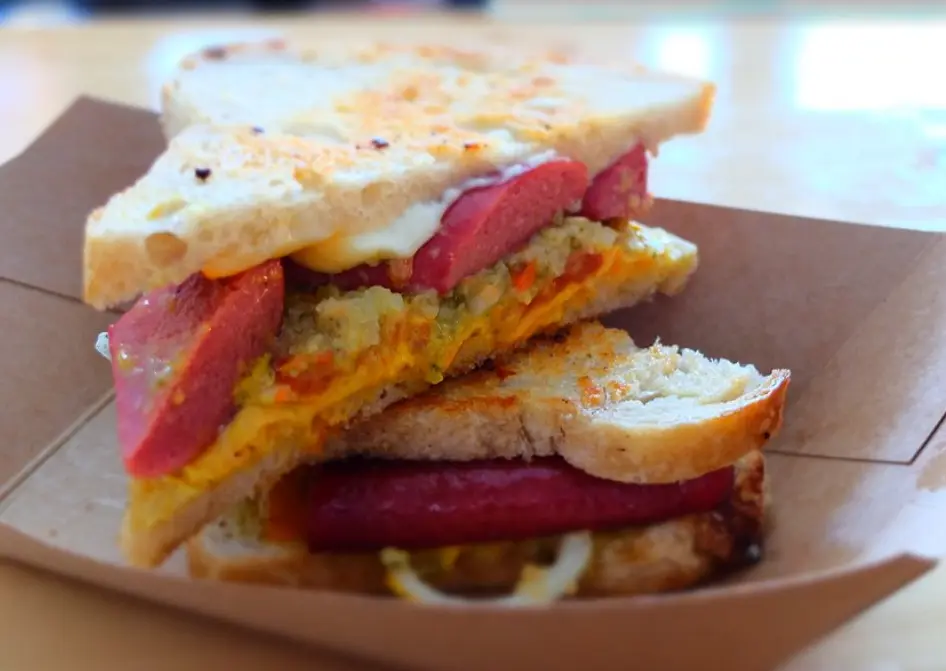 Chicago Dog Grilled Cheese from Melted