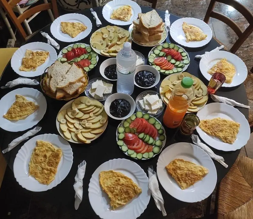 Breakfast at The Bearded Dad Hostel