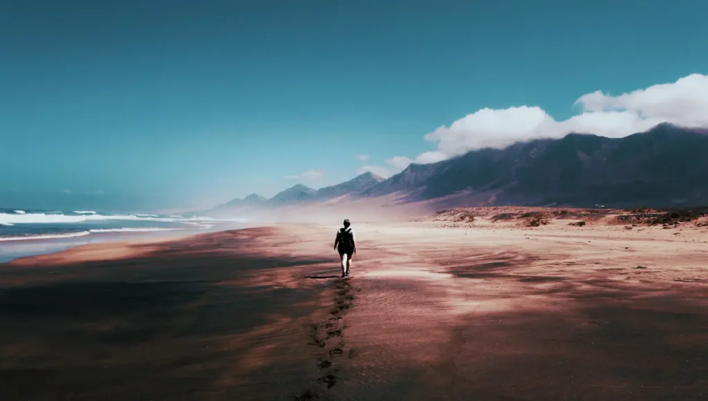 A person on a journey