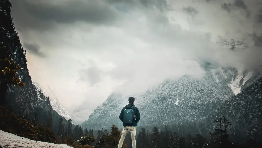 A person traveling alone