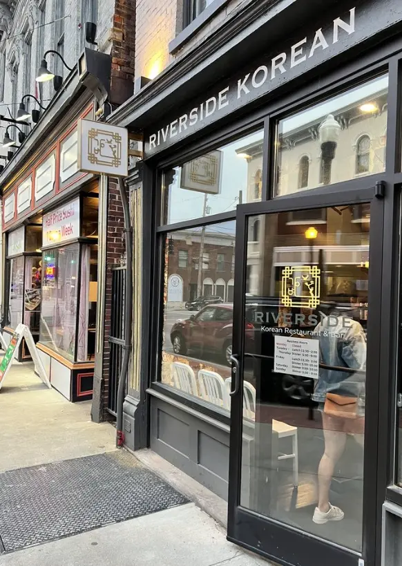 Entrance to Riverside Korean Restaurant