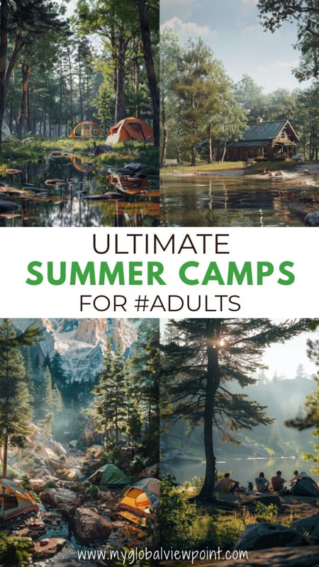 Epic adult summer camps collage