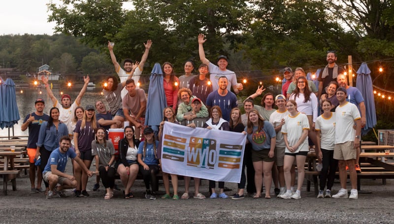 Group photo of the campers last year at Camp Wylo