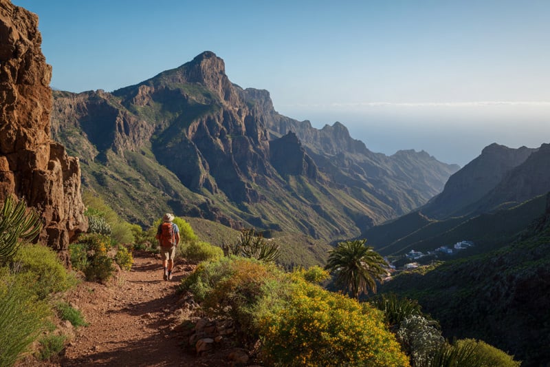 Hiking trail on the Canary Islands