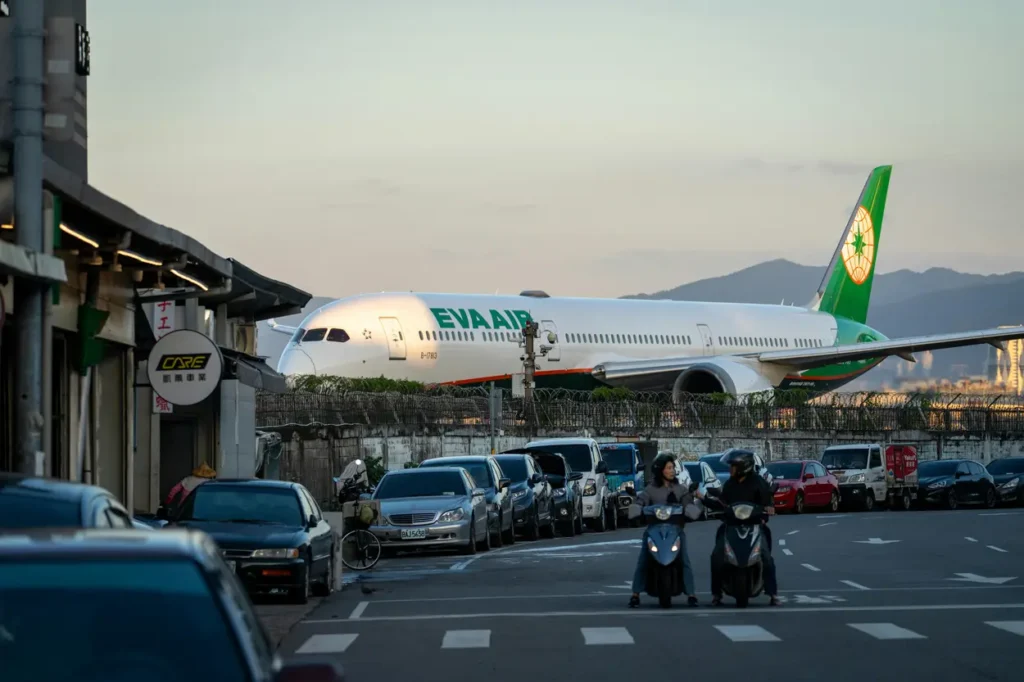 EVA Air Boeing 787 Dreamliner at Taipei Taoyuan International Airport