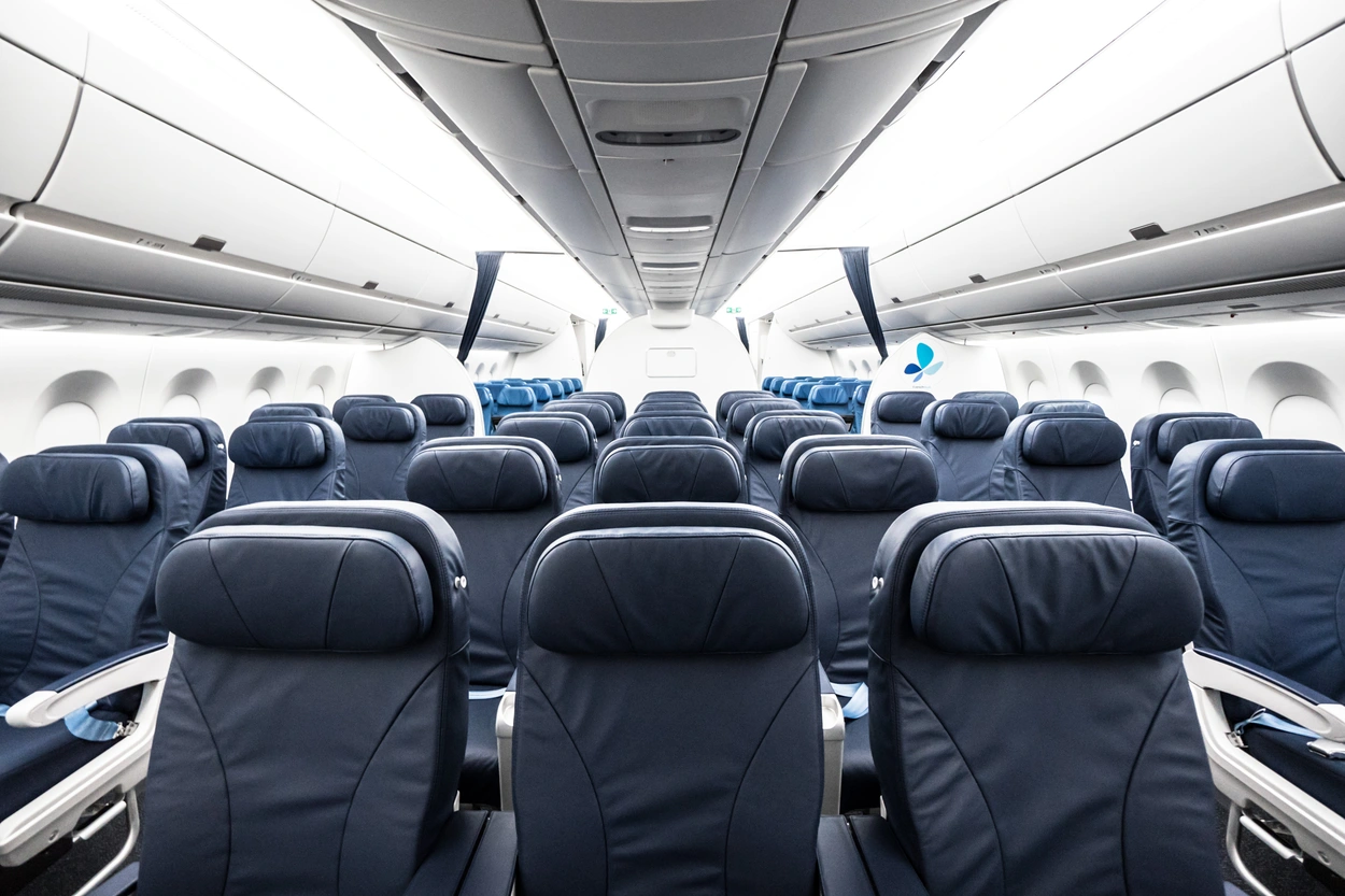 On-board French Bee's premium cabin
