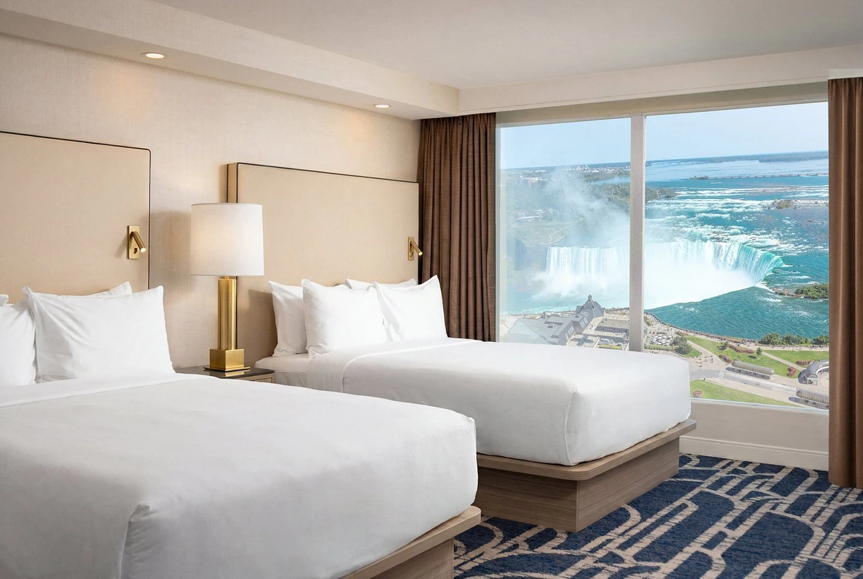 The Hyatt Regency Niagara Falls Fallsview opened in April 2026 and offers incredible views of the falls.