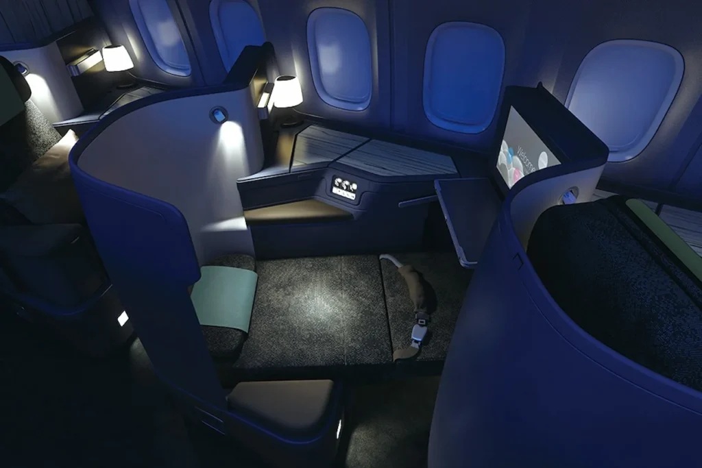 Fully flat-bed comfort of flying Business Class with China Airlines