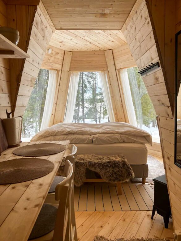 13 Beautiful Northern Lights Airbnbs In 2025 Igloos Glass Houses Kiruna Igloo Photo 585x780