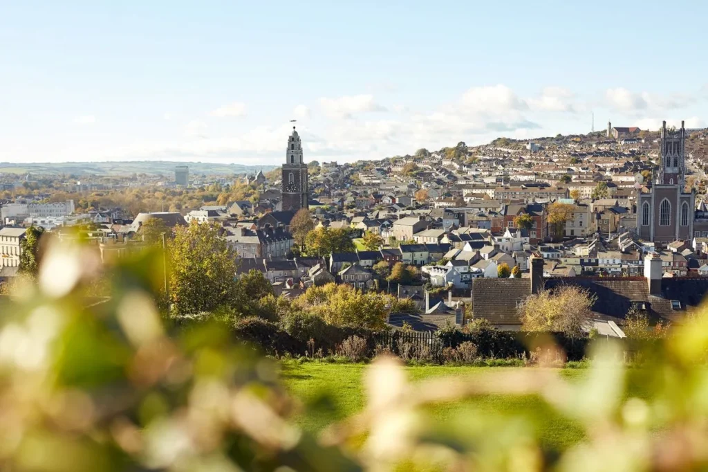 St. Anne's Church and the Shandon Bells tower rising over Cork