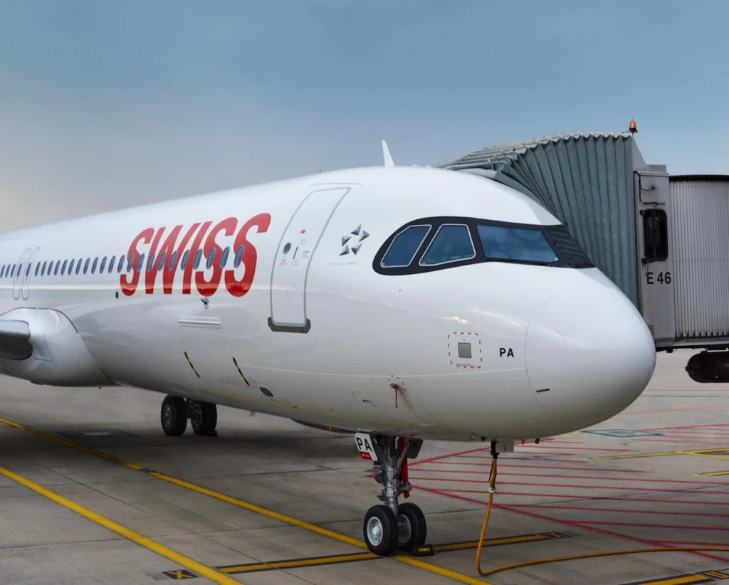 SWISS international passenger aircraft at Zurich Airport