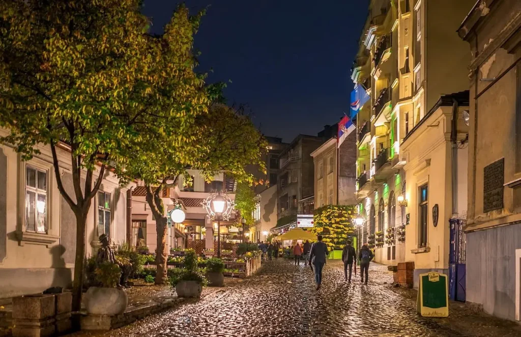 Belgrade, Serbia at night