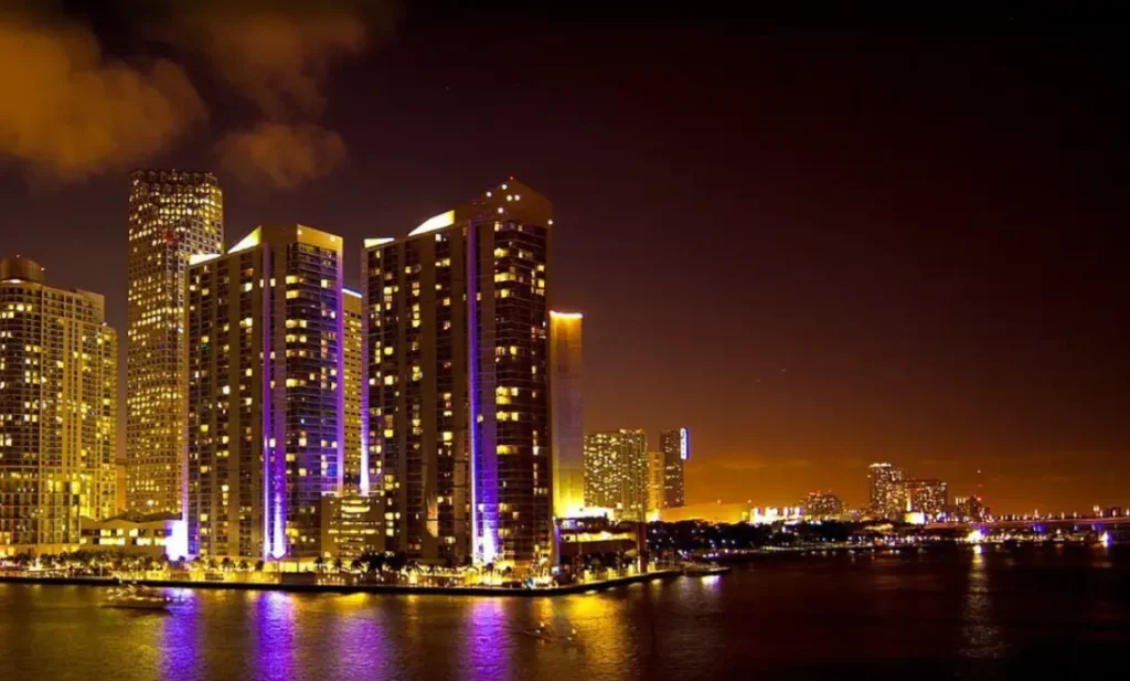 Miami Beach, Florida at night
