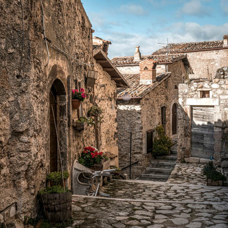 A scenic village in Abruzzo with old world charm