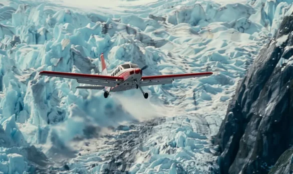 Airplane flying over Alaska for cheap